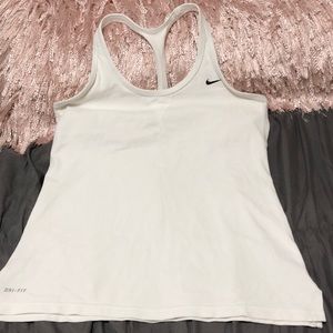NIKE DRI-FIT TANK TOP SIZE L WHITE COLOR